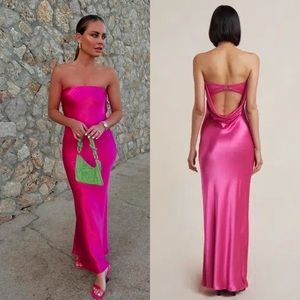 Bec & Bridge | NWT! Moon Dance Strapless Valentines Dress in Deep Pink Size: 2